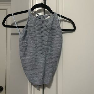 NWOT 525 AMERICA Halter Crochet Backless Top